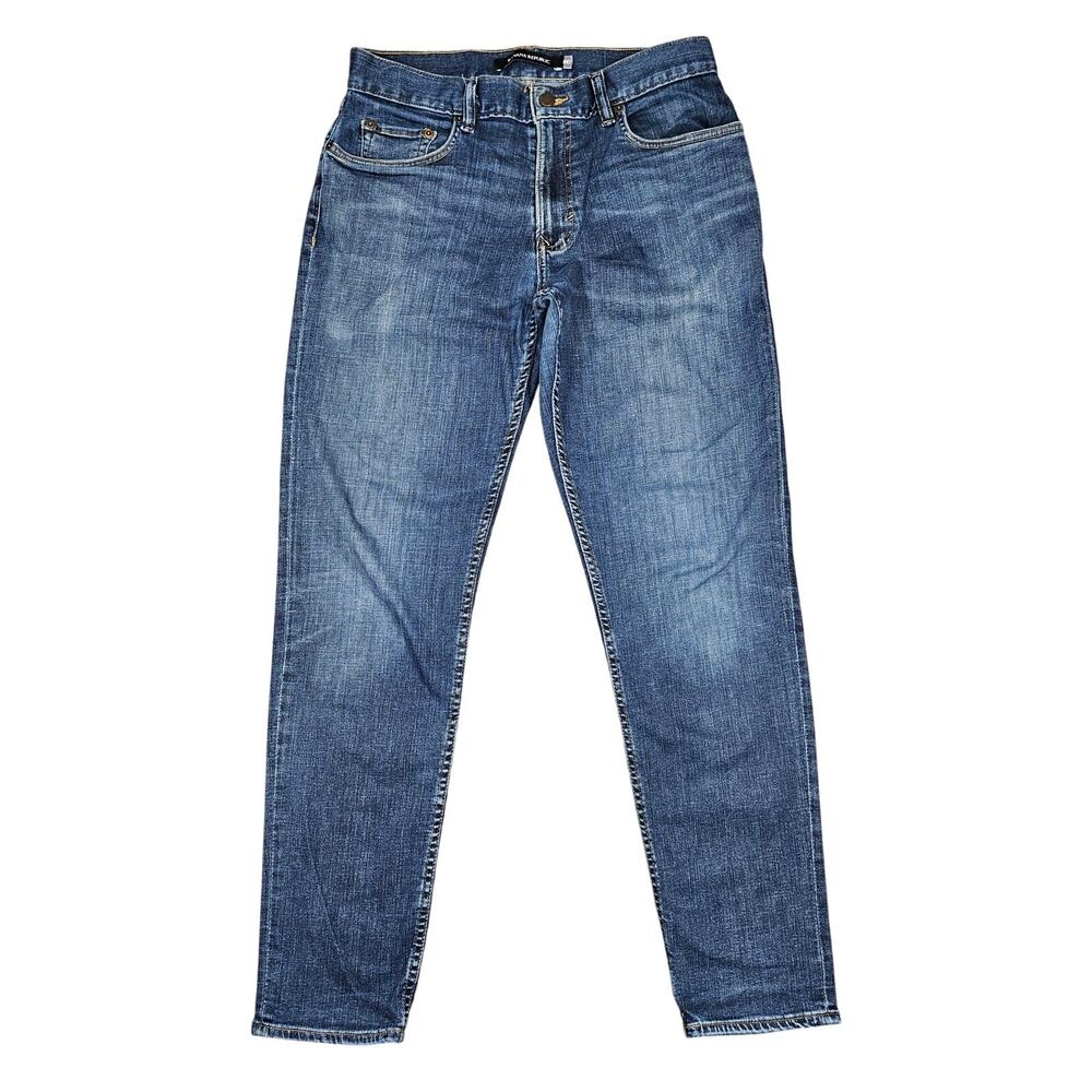 BANANA REPUBLIC MEN'S TAPERED COTTON BLEND RMD JEANS – MEDIUM WASH – SIZE 32×32
